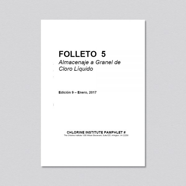 Folleto 5 - Almacenaje a Granel de Cloro Líquido